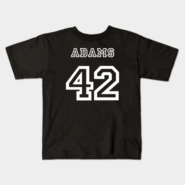 42 Adams Sports Jersey Kids T-Shirt by One Stop Sports